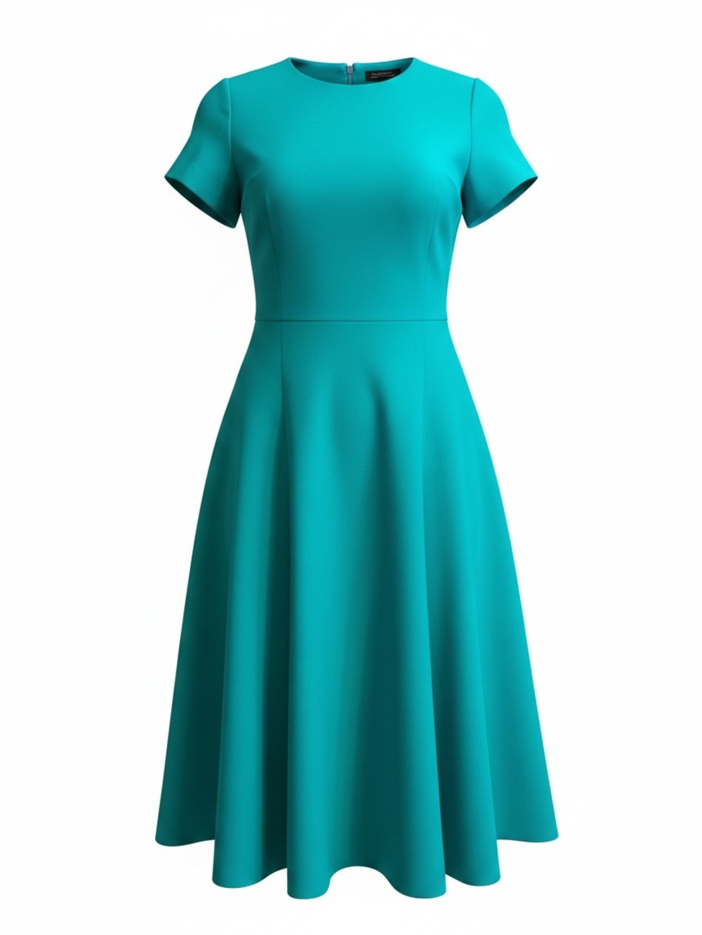 Tahari Teal Fit & Flare Midi Dress